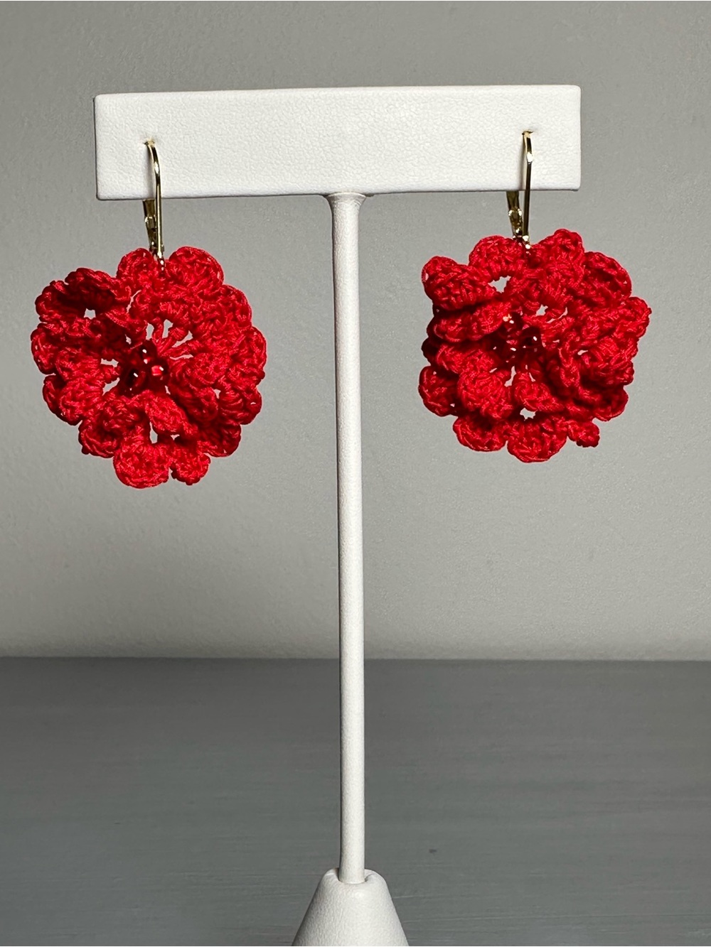 Handmade Crochet Floral Earrings
